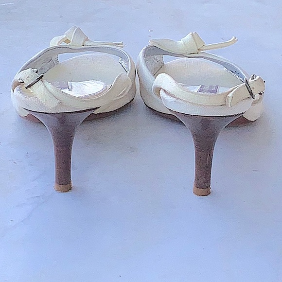 RALPH LAUREN COLLECTION SLING BACK  SUEDE LINEN 3 IN 9M Y2K VINTAGE ITALY - Picture 7 of 12